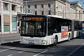 MAN Lion's City G utilisé sur la ligne 61, à Genève, en 2018.