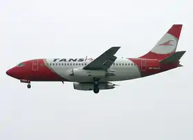 Le Boeing 737 impliqué dans l'accident, photographié ici à l'aéroport international Jorge Chávez le 3 août 2005.