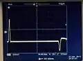 Trace TDR d'une ligne de transmission avec une terminaison de condensateur 1nF