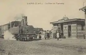 Corpet-Louvet (no 850 - 1900), "Laons" no 9 Tramways d'Eure-et-Loir, gare de Laons.