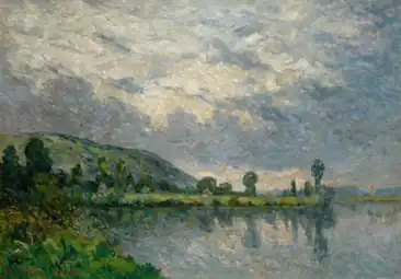 Temps d'orage, Les Andelys, Eure.Maxime Maufra, 1902Collection privée, Vente 2017.