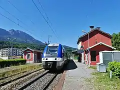 TER Auvergne-Rhône-Alpes sur la relation Bellegarde - Saint-Gervais.