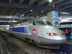 Un TGV à quai.