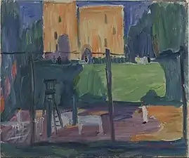 Karl Pärsimägi (1902–1942), Motif Toomemae, 1936. Carton, huile.