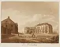 Bibliothèque dans l'ancienne cathédrale (à droite) et clinique (à gauche).