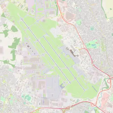 Carte de l'aéroport en 2019.