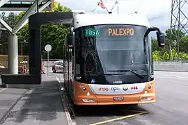 Trolleybus fonctionnant sur le mode Trolleybus optimisation du système d'alimentation (TOSA)