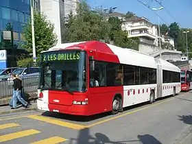 Trolleybus articulé de Fribourg en 2006