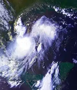 Tempête tropicale Beryl proche de son pic d'intensité