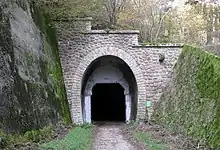 Le tunnel du Roure dans la commune de Lantriac