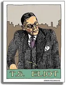 T. S. Eliot par Simon Fieldhouse.