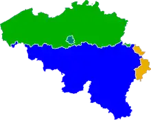cartographie des régions linguistiques belges