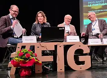 Table ronde La mer est un désert, avec Camille Schmoll, Éric Fottorino et Michel Agier.