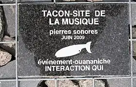Plaque du Tacon Site de la Musique.