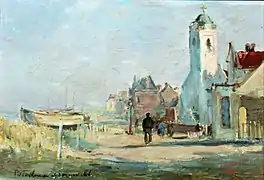 Le village et l'Oude Kerk vers 1900