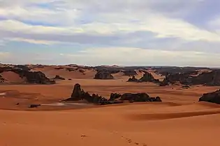 Pentes orientales avec ses dunes caractéristiques