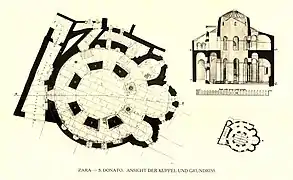 Plan de l'église Saint Donat