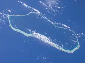 Vue satellite de l'atoll.