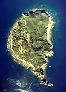 Vue aérienne de Taira-jima.