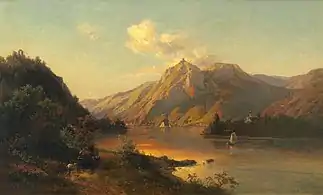 Nonnenwerth at the Drachenfels with Rolandsbogen, 1866