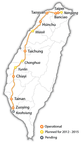 Réseau ferroviaire rapide à Taïwan