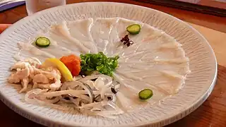 Sashimi de fugu.