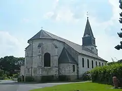 L'église Saint-Aubin.