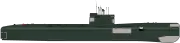 Silhouette d'un sous-marin de classe Tango (Projet 641B).