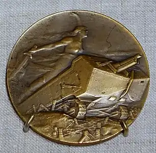 Furens Gallia, 1907, médaille en bronze, revers.