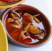 Tapas de moules.