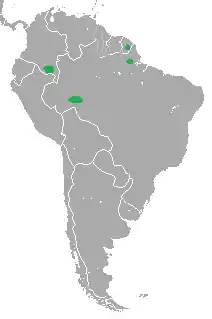 Description de l'image Tapirus kabomani Range Map.png.
