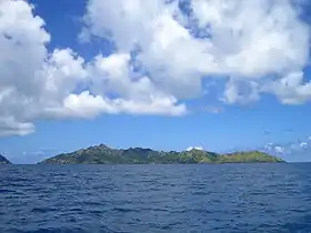 Taravai vue depuis le lagon.