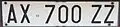 Plaque pour automobiles de 1994.