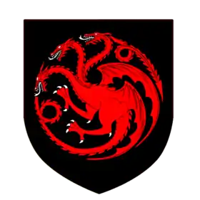 Blason de la maison Targaryen tel qu'il est visible dans la série.