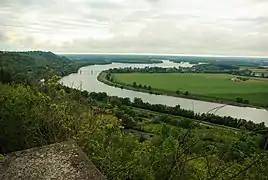 Confluent du Tarn et de la Garonne près de Boudou, Tarn-et-Garonne.