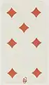 7 de carreau d'un jeu de Tarot nouveau, 1898.