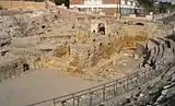 Ruines de la basilique de l'amphithéâtre, édifiée sur le lieu du martyre des saints.