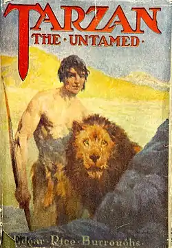 Tarzan et Jad-bal-ja en couverture de Tarzan the Untamed
