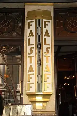 L'enseigne Art décodu Falstaff.