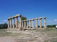 Temple d'Héra (en) à Métaponte.