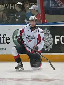 Photographie de Taylor Hall avec les Spitfires de Windsor en 2010