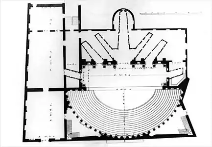 Plan du rez-de-chaussée (dessiné par Ottavio Bertotti Scamozzi en 1776)