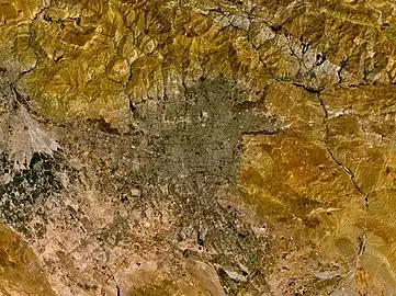 Image satellitaire de la ville.