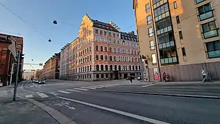 Croisement des rues Telakkakatu et Tehtaankatu .