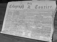 Premier numéro du Daily Telegraph & Courier en 1855
