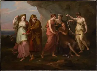 Télémaque et les nymphes de CalypsoAngelica Kauffmann, 1782Metropolitan Museum, New York.