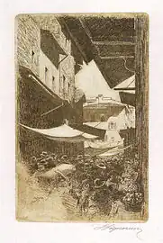 Via di Calimala (1874), eau-forte.