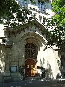 Le temple de l'église réformée de Port-Royal.