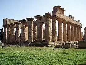 Ruines du temple de Zeus à Cyrène.