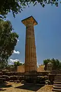 Colonne dorique du temple de Zeus à Olympie.